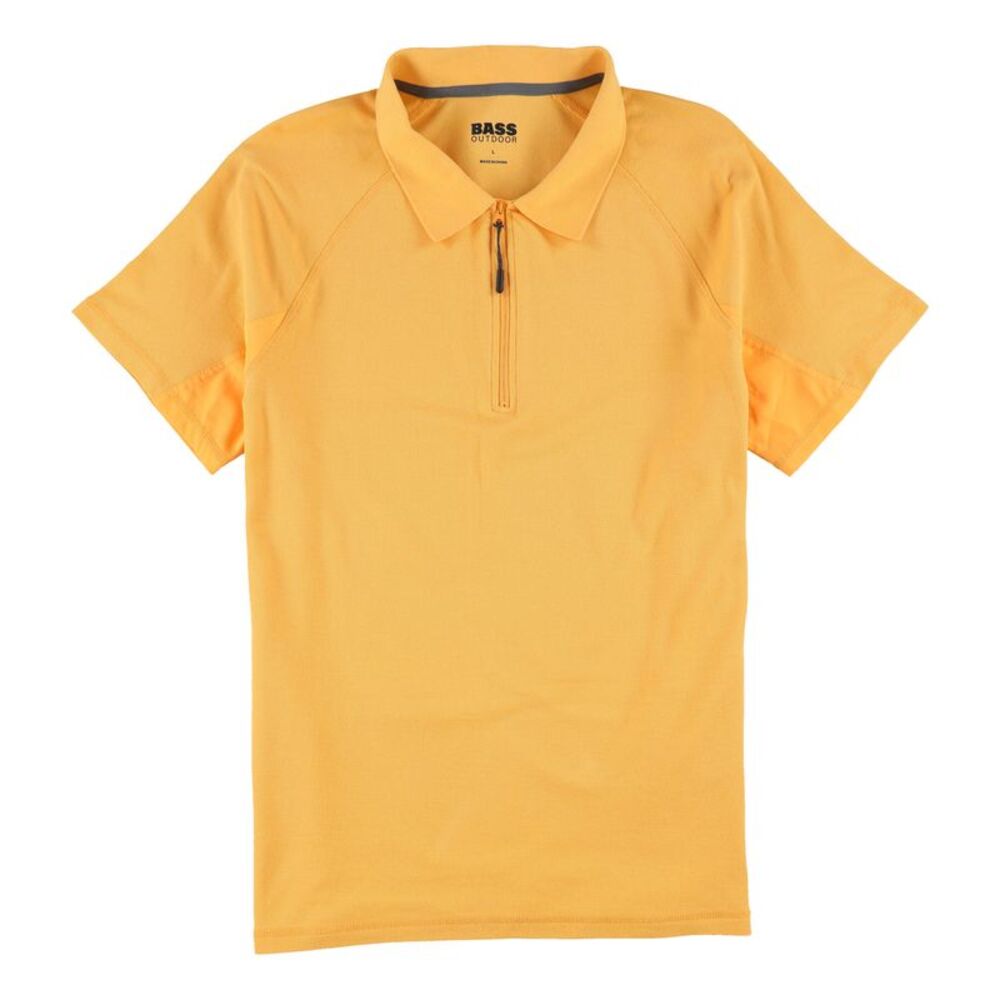 BASS OUTDOOR Mens Hiker 1/2 Zip Polo Shirt, NWT